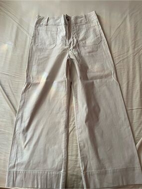 Anthropologie White Wide-Leg Jeans